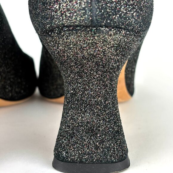 M.Gemi Rimini Sparkle Pumps – Italian Glitter Statement Heels, Size 38/8US